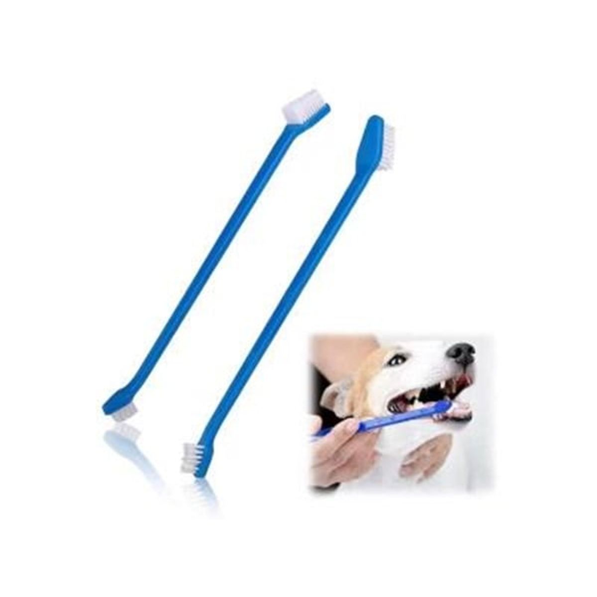 ANGELES DEL HOGAR - Cepillo De Dientes De Doble Cabeza Para Gatos o Perros