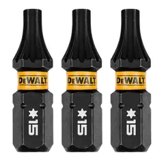 DEWALT - Set 3 puntas 1" T15 FLEXTORQ DWAF1TX15IR3