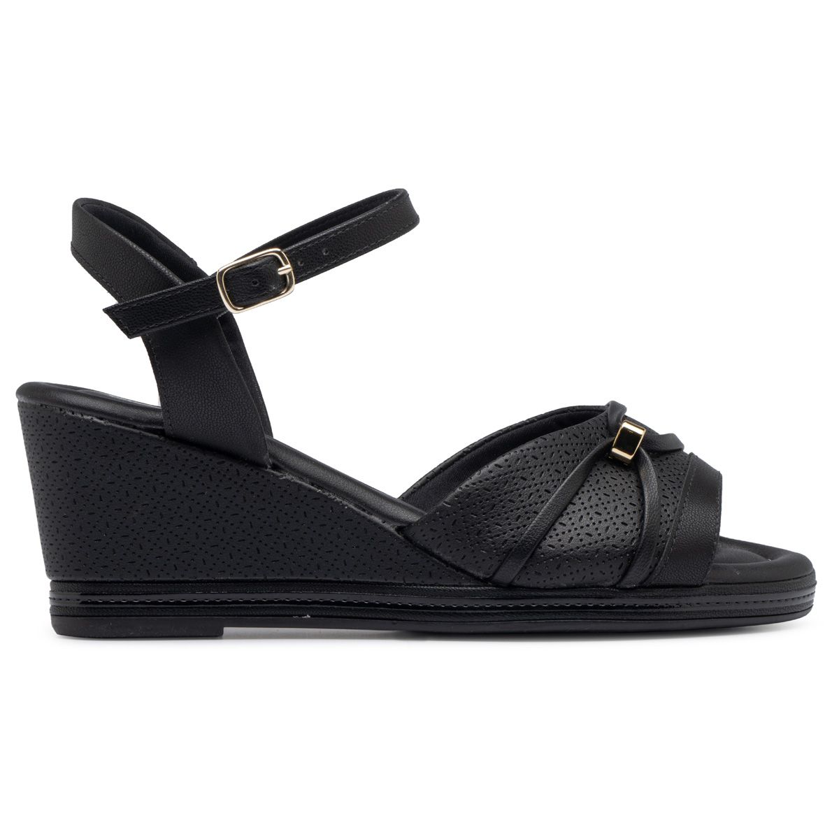 PICCADILLY - Sandalia Mujer Anabela Alice Negro 759 Piccadilly