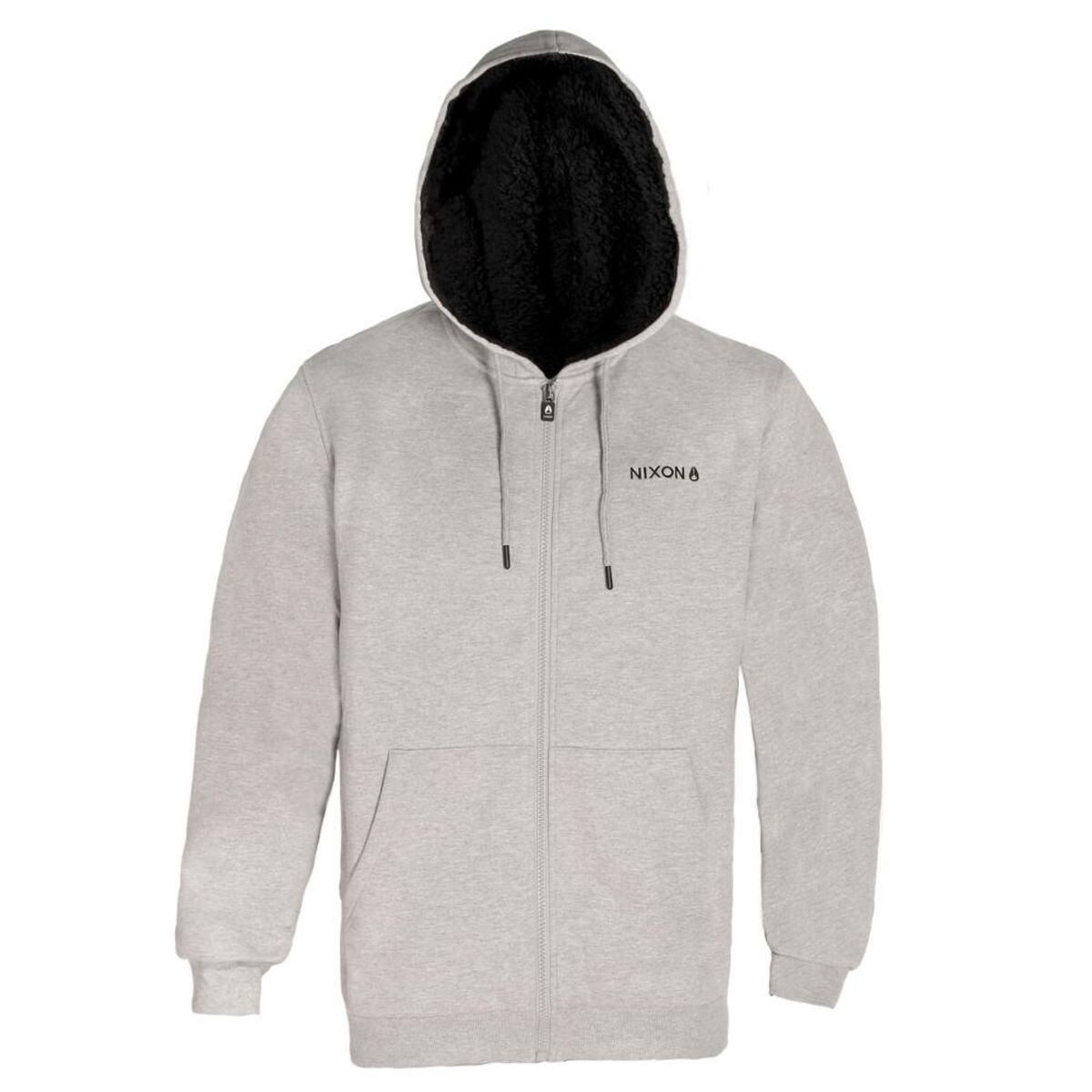 NIXON - Poleron Men Full Zipper Grey Chiporro Black - Gris