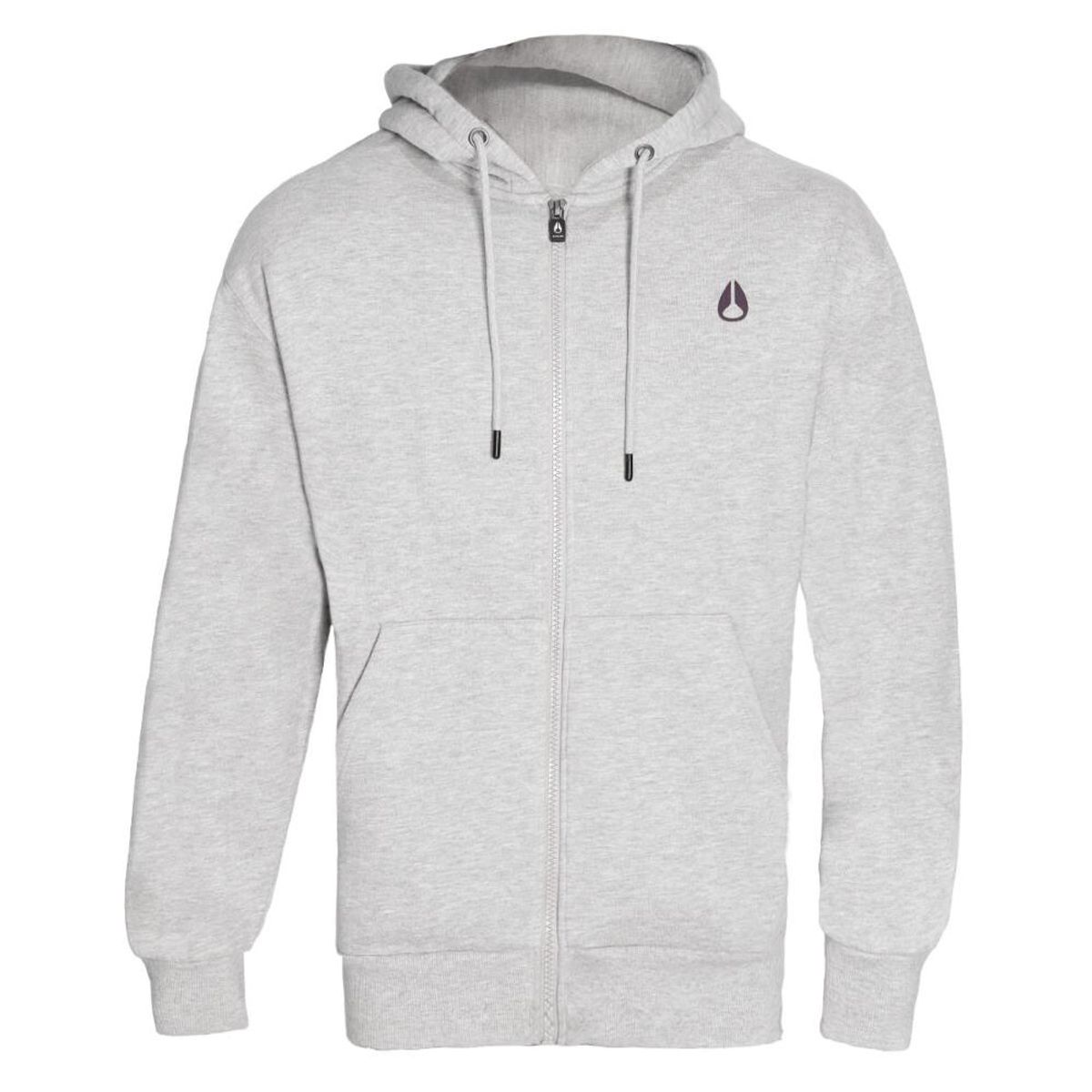 NIXON - Poleron Men Full zipper "No Time To Stop" Gray