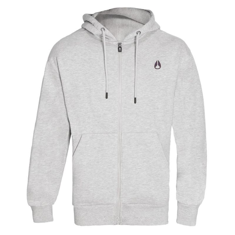 NIXON - Poleron Men Full zipper No Time To Stop Gray - Gris