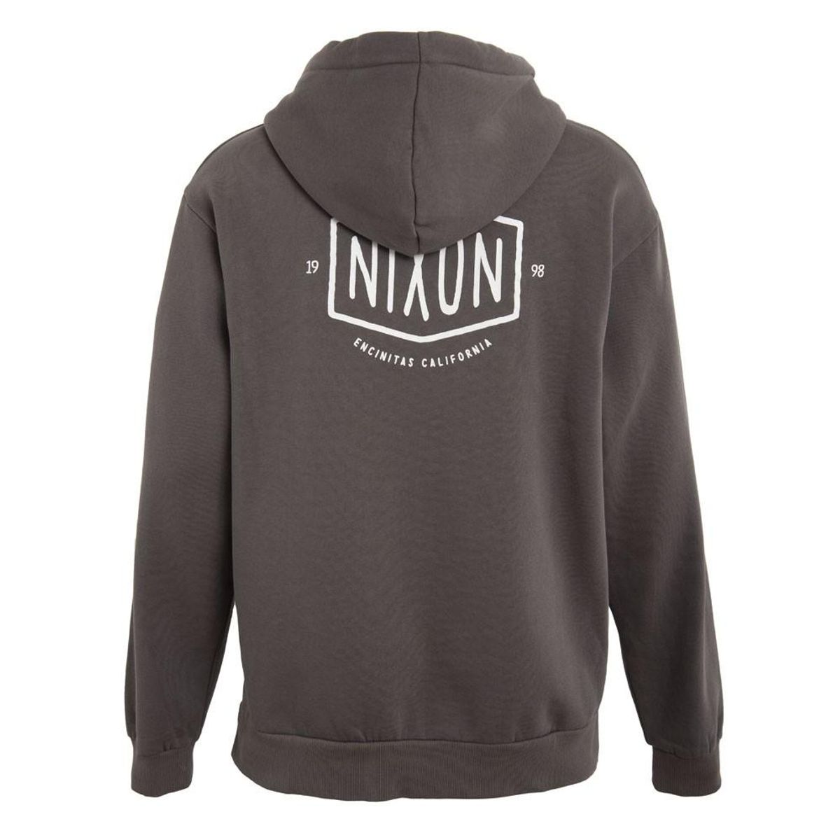 NIXON - Poleron Men Full Zipper Charcoal Double Logo