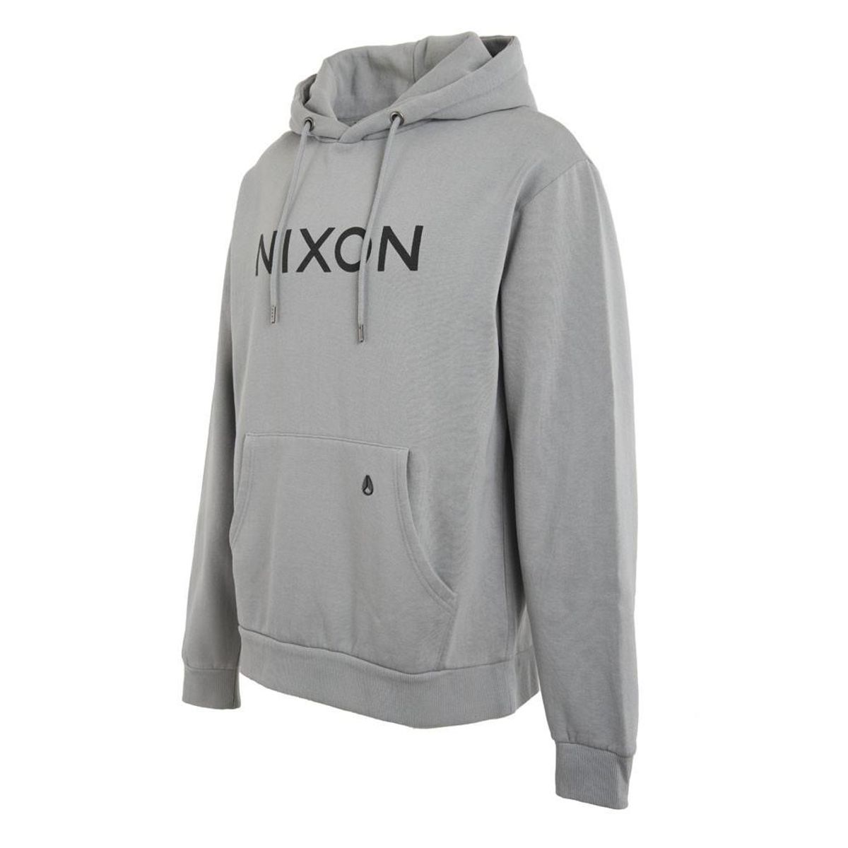 NIXON - Poleron Men Canguro Grey Logo Black