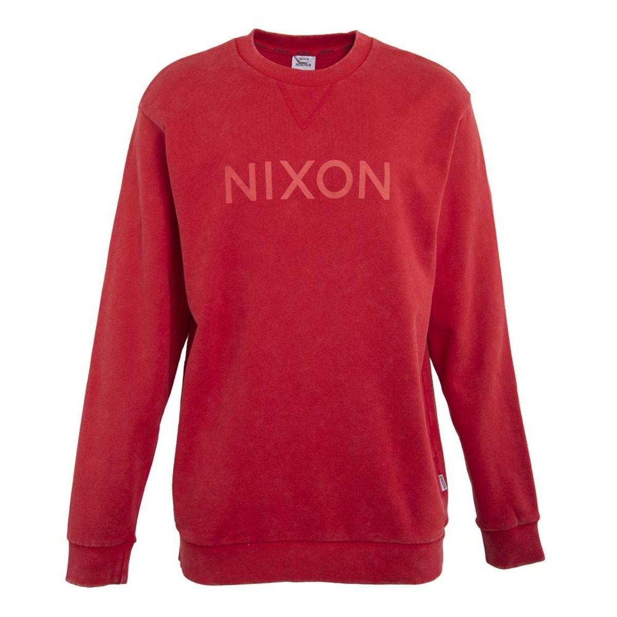 NIXON - Poleron Men Crew Red Logo Front