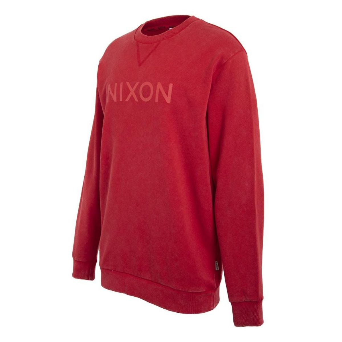 NIXON - Poleron Men Crew Red Logo Front