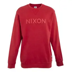 NIXON - Poleron Men Crew Red Logo Front - Rojo