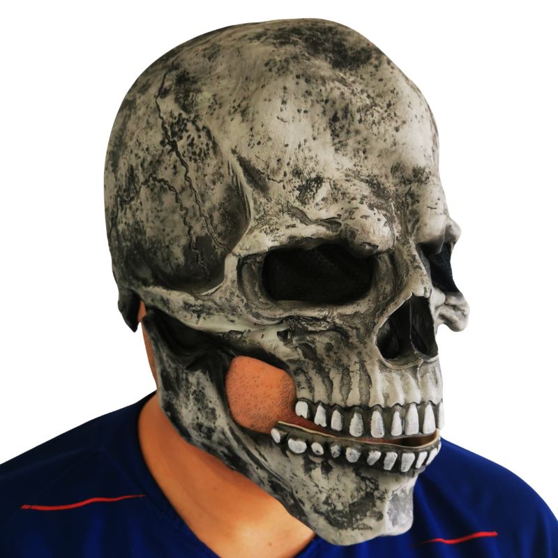 GENERICO - Máscara de calavera mandíbula móvil