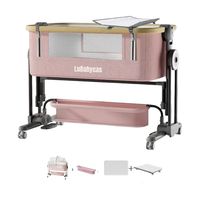 Cuna Colecho Con Mudador Colchón Mosquitero Rosada