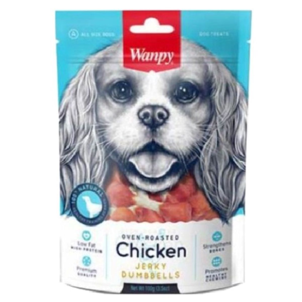 GENERICO - Wanpy Chicken Jerky Dumbbells Dog 100 gr vcto 18/04/2026