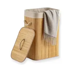 IMPORTCLICK - Organizador Canasto Cesto Hogar Pegable 40x30x60 CM Bambú