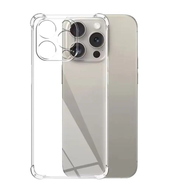 GENERICO - Carcasa Para iPhone 16 Pro Max Transparente con Proteccion en Camara