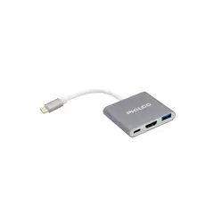 PHILCO - Hub 3 En 1 Tipo C A HDMI USB 3.0