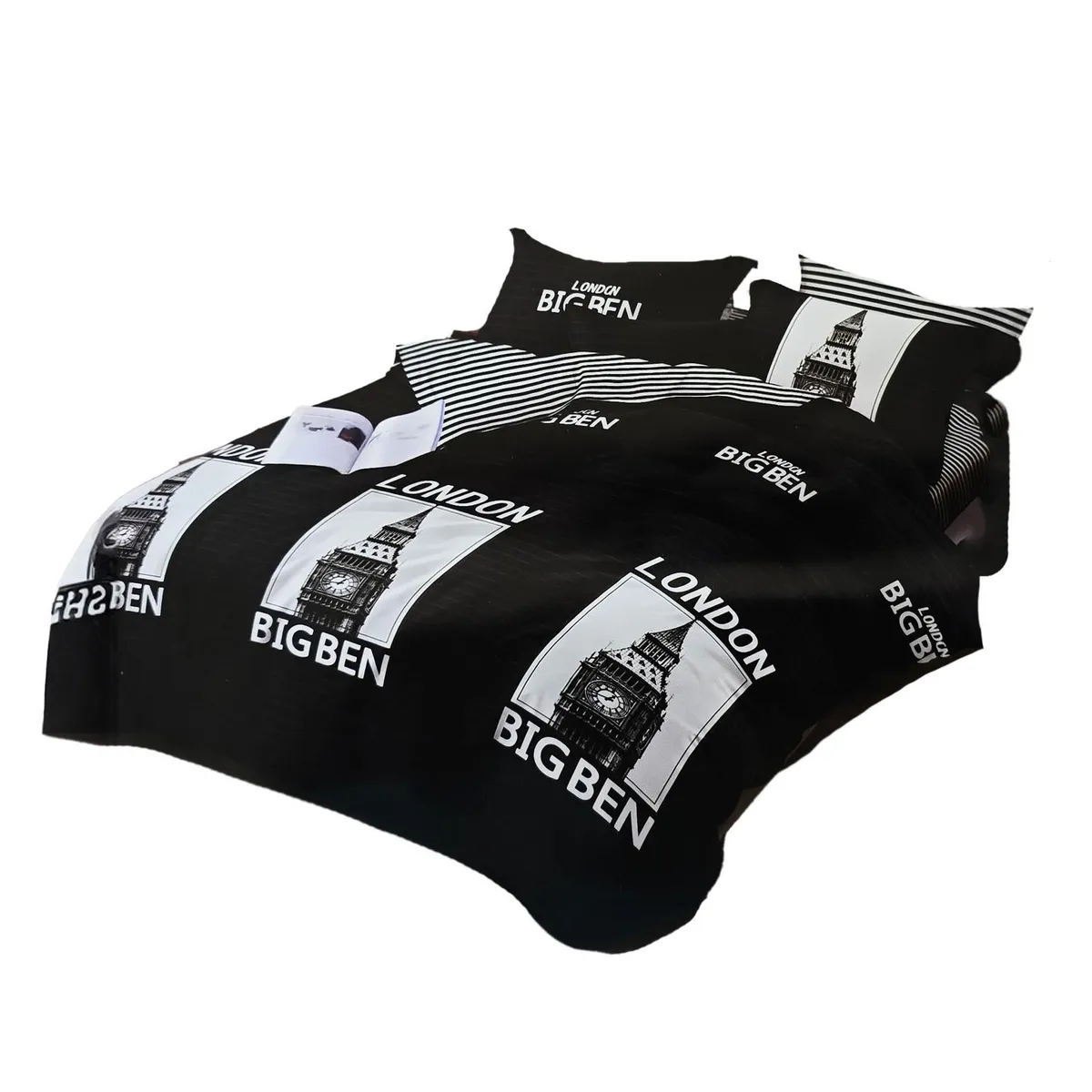 GENERICO - JUEGO DE SABANAS 2.0 PLAZAS QUEEN LONDON BIG BEN 628