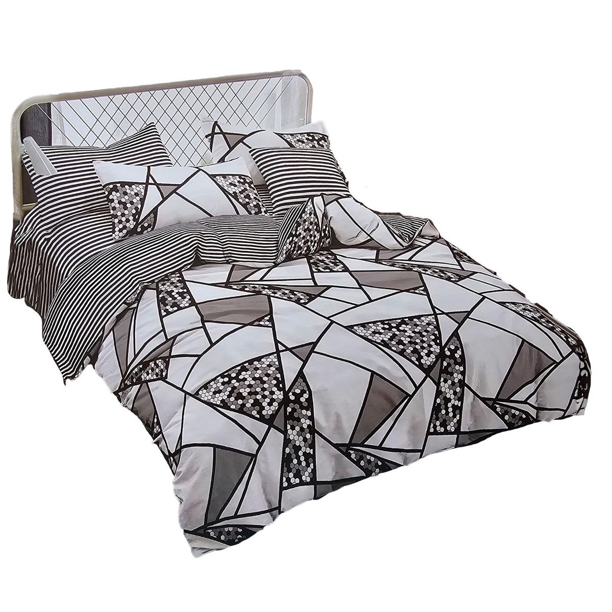 GENERICO - JUEGO DE SABANAS 2.5 PLAZAS KING MOSAICO 622