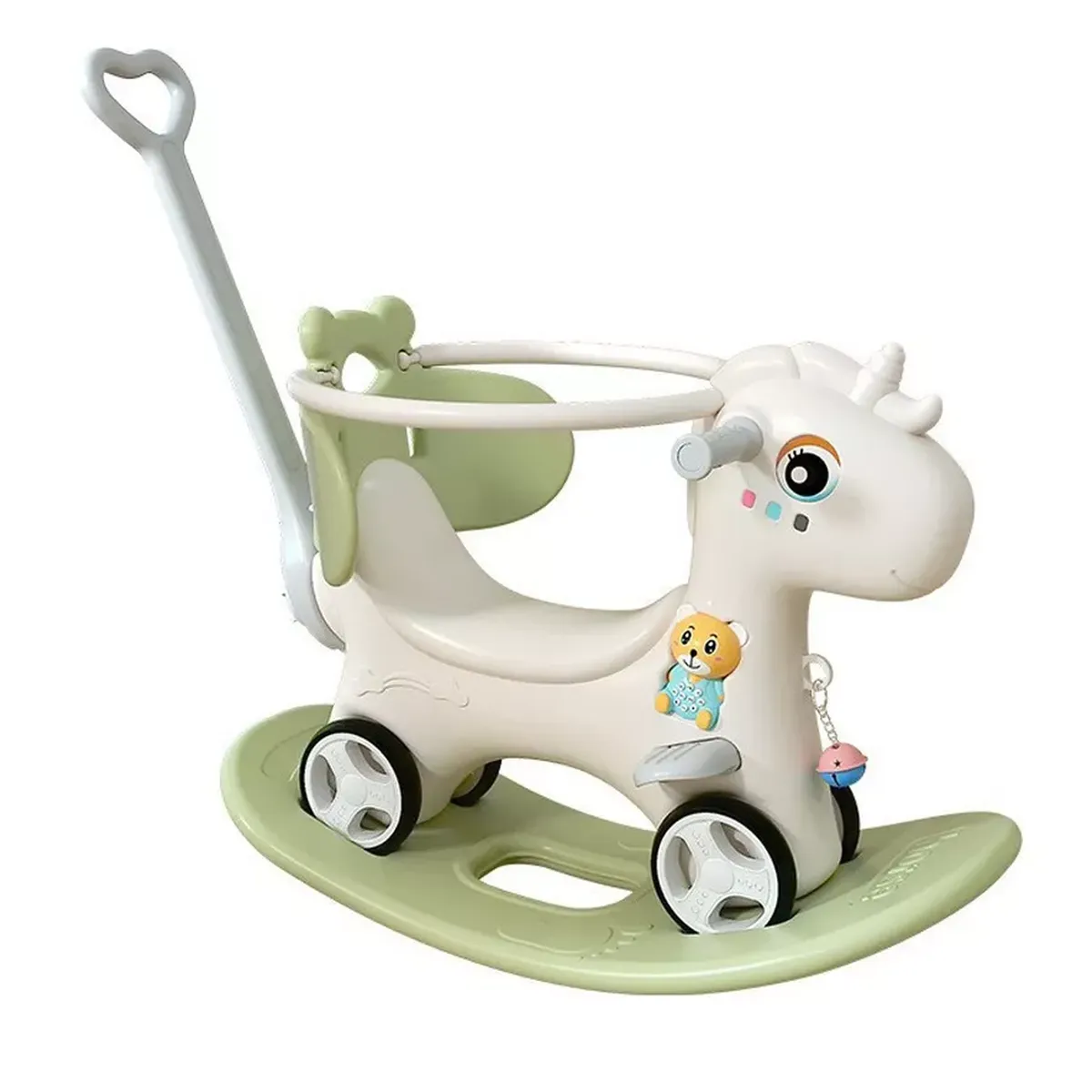 ELEONOR - Caballito Balancin Correpasillo 4 En 1 Musical - Verde