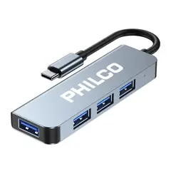 PHILCO - Adaptador Hub 4 En 1 USB C USB B42184