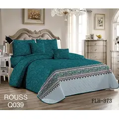 GENERICO - Cobertor Cubrecama Quilt de Verano 2 plazas - Ropa de cama Turquesa