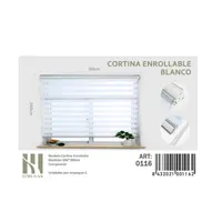 Cortina Roller Duo Lisa 180 cm x 200 cm Blanco
