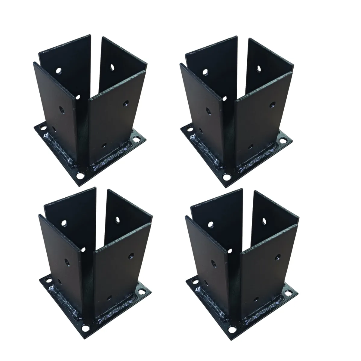 VARIOS - Kit de 4 Bases Para Pilares, Soportes, Anclaje De 4x4 (cepillada)