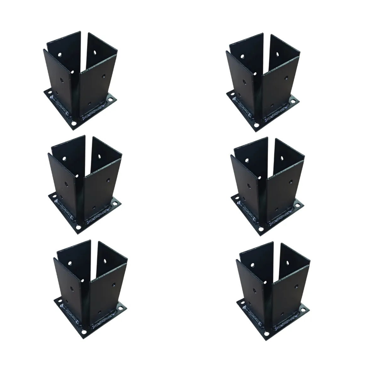 VARIOS - Kit de 6 Bases Para Pilares, Soportes, Anclaje De 4x4 (cepillada)