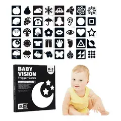 GENERICO - Tarjetas Bebe Estimulo Visual De Alto Contraste 0-3 Meses