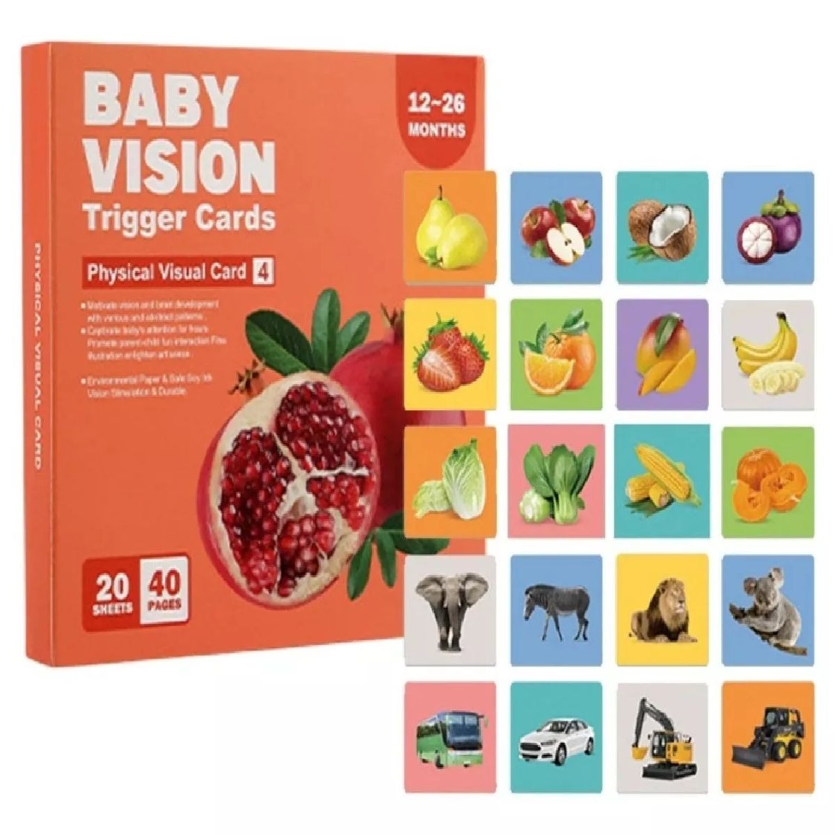 GENERICO - Tarjetas Educativas Estimulación Visual 12-36 Meses