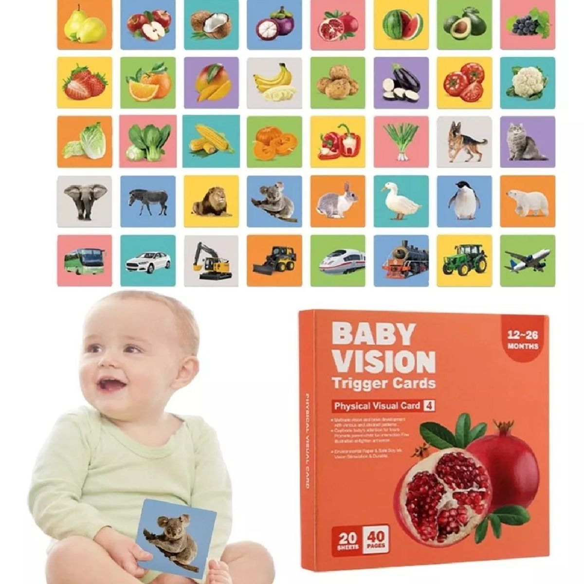 GENERICO - Tarjetas Educativas Estimulación Visual 12-36 Meses