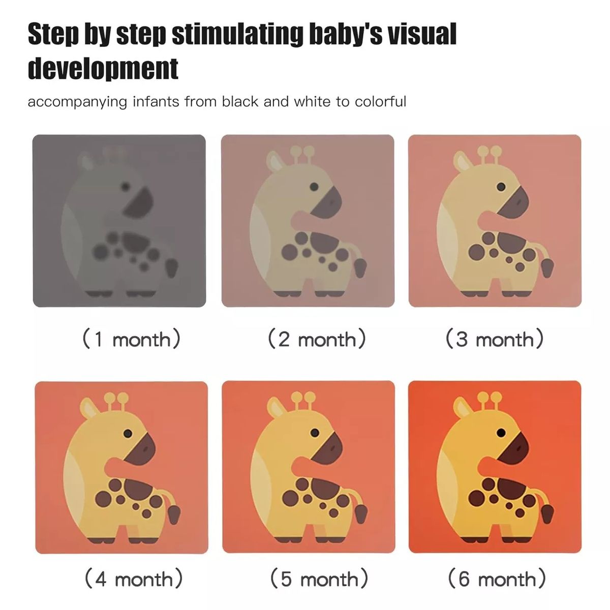 GENERICO - 4cajas Tarjetas De Estimulación Visual Para Bebés 0-36 Meses