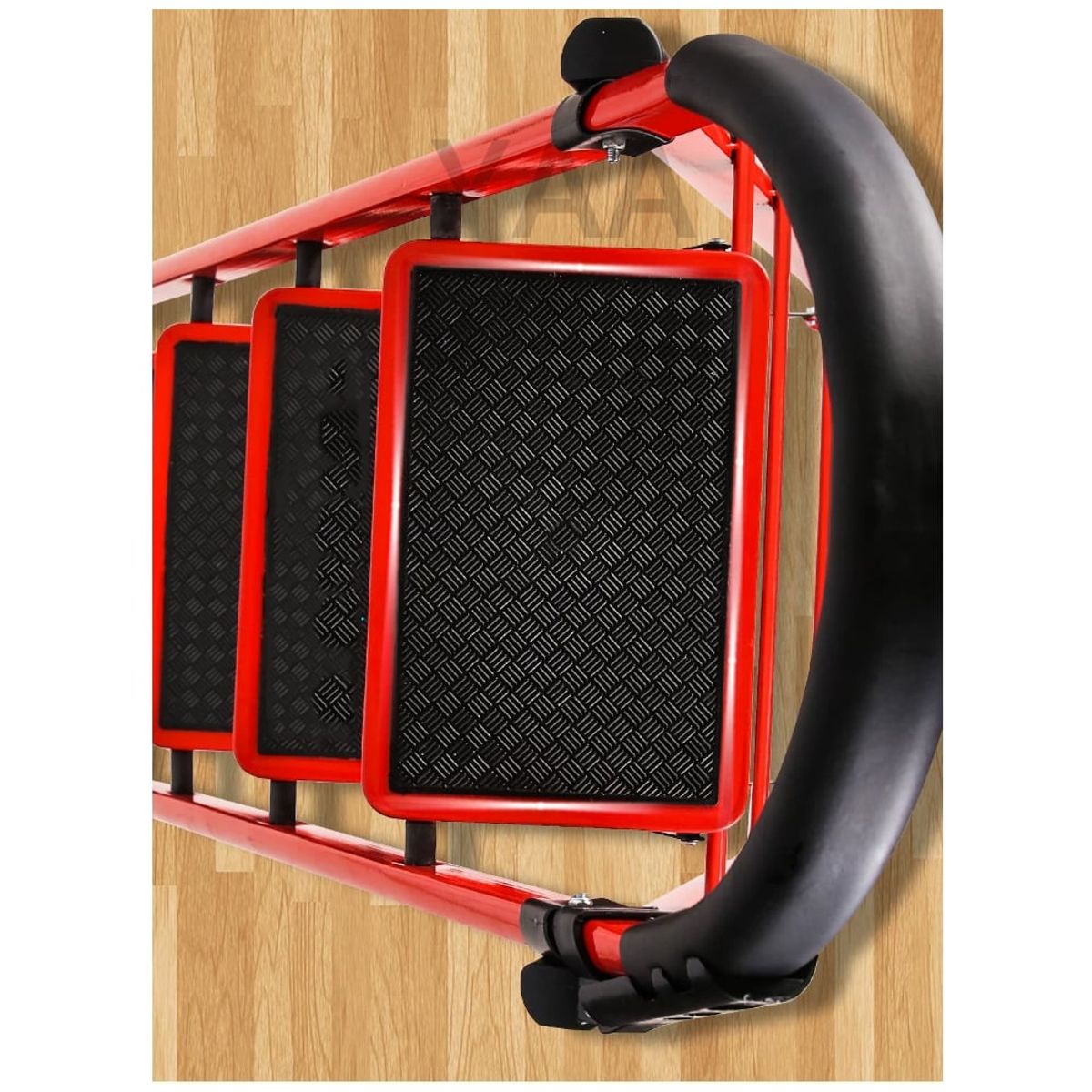 GENERICO - Escalera Antideslizante 3 Escalones Peldaño Amplio Plegable