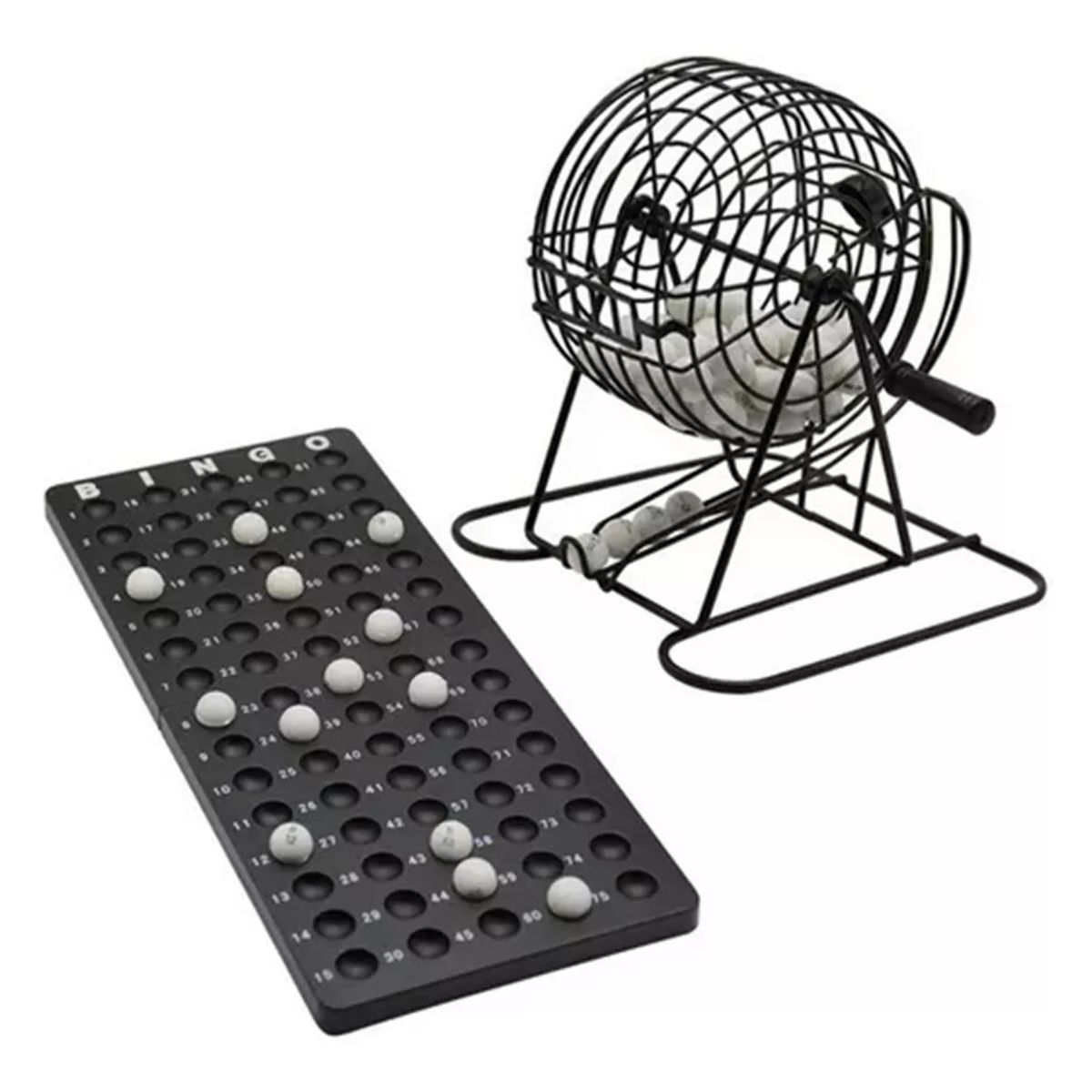 GENERICO - Set Completo Bingo Tómbola Metálica Clásico De Lujo