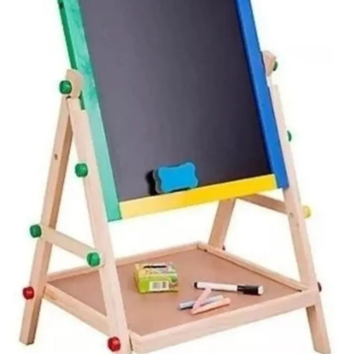 GENERICO - Pizarra 2 En 1 Para Niños Con Atril, Pizarra Acrílica, Tiza.