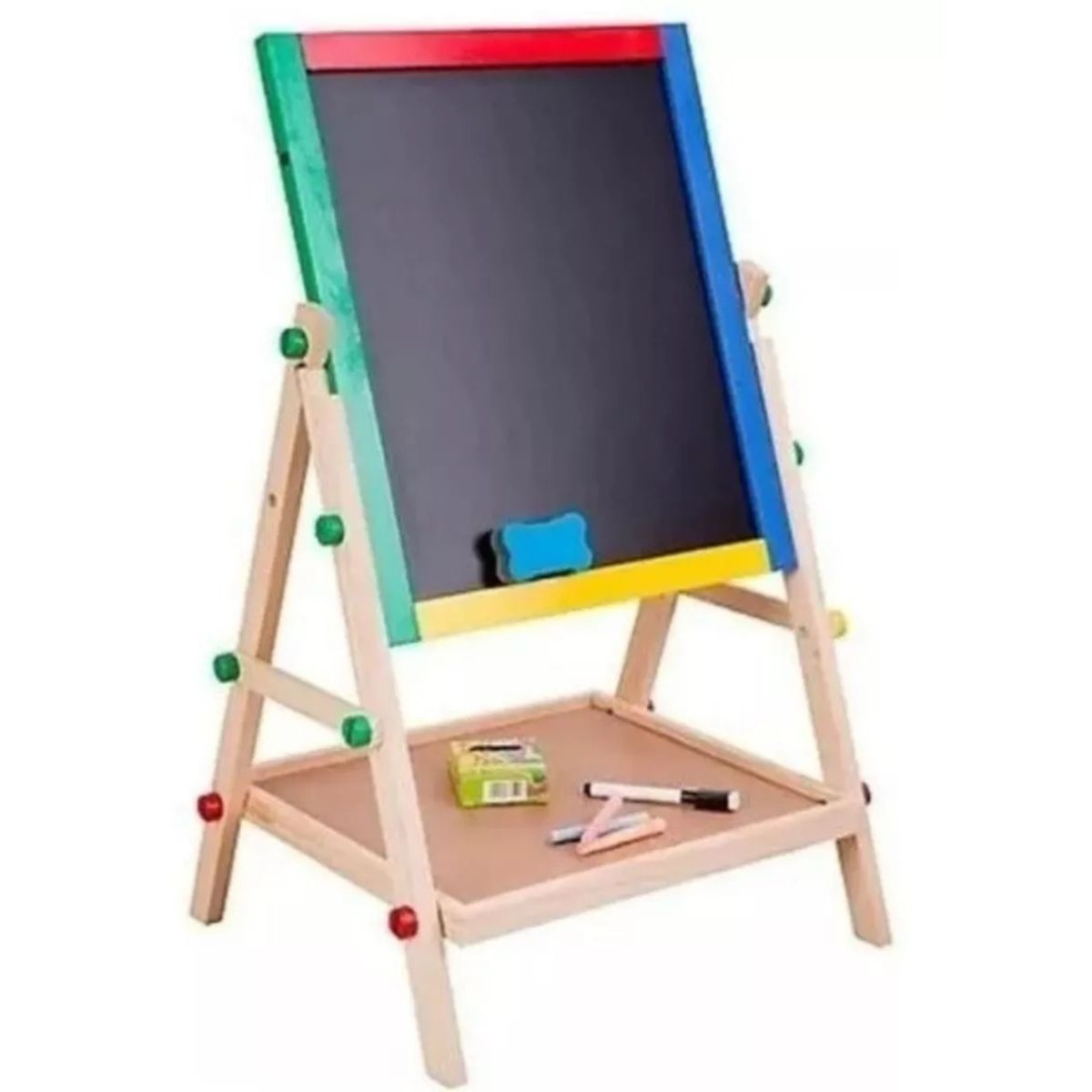 GENERICO - Pizarra 2 En 1 Para Niños Con Atril, Pizarra Acrílica, Tiza.