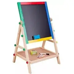 GENERICO - Pizarra 2 En 1 Para Niños Con Atril, Pizarra Acrílica, Tiza.