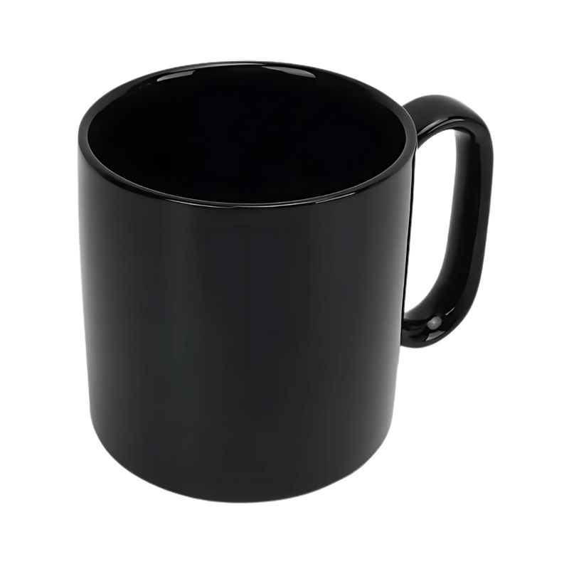 GENERICO - Taza de Cerámica color Negro de 550ml