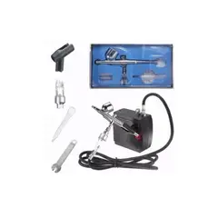 GENERICO - Kit Aerografo Profesional Compresor Filtro Manguera
