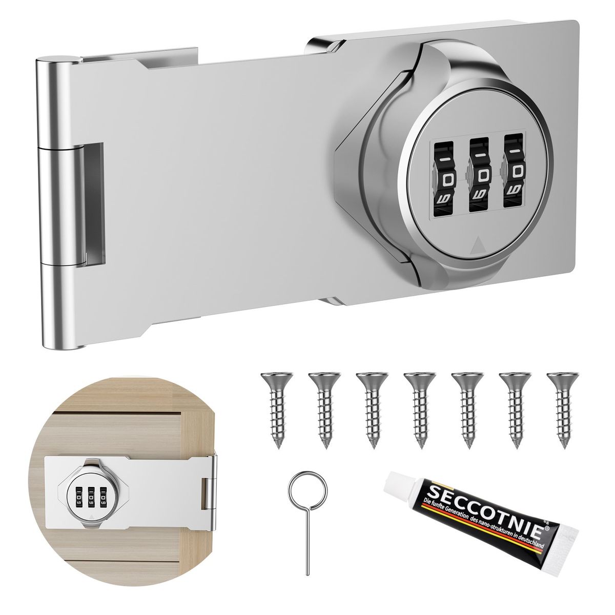 HALMAN - Cerradura antirrobo de combinación para cajones