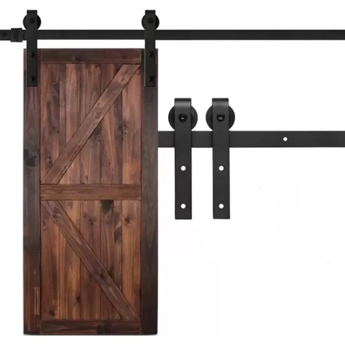 BLUEDREAMER - Kit De Herrajes Para Puerta Corredera De Granero De 15m5ft