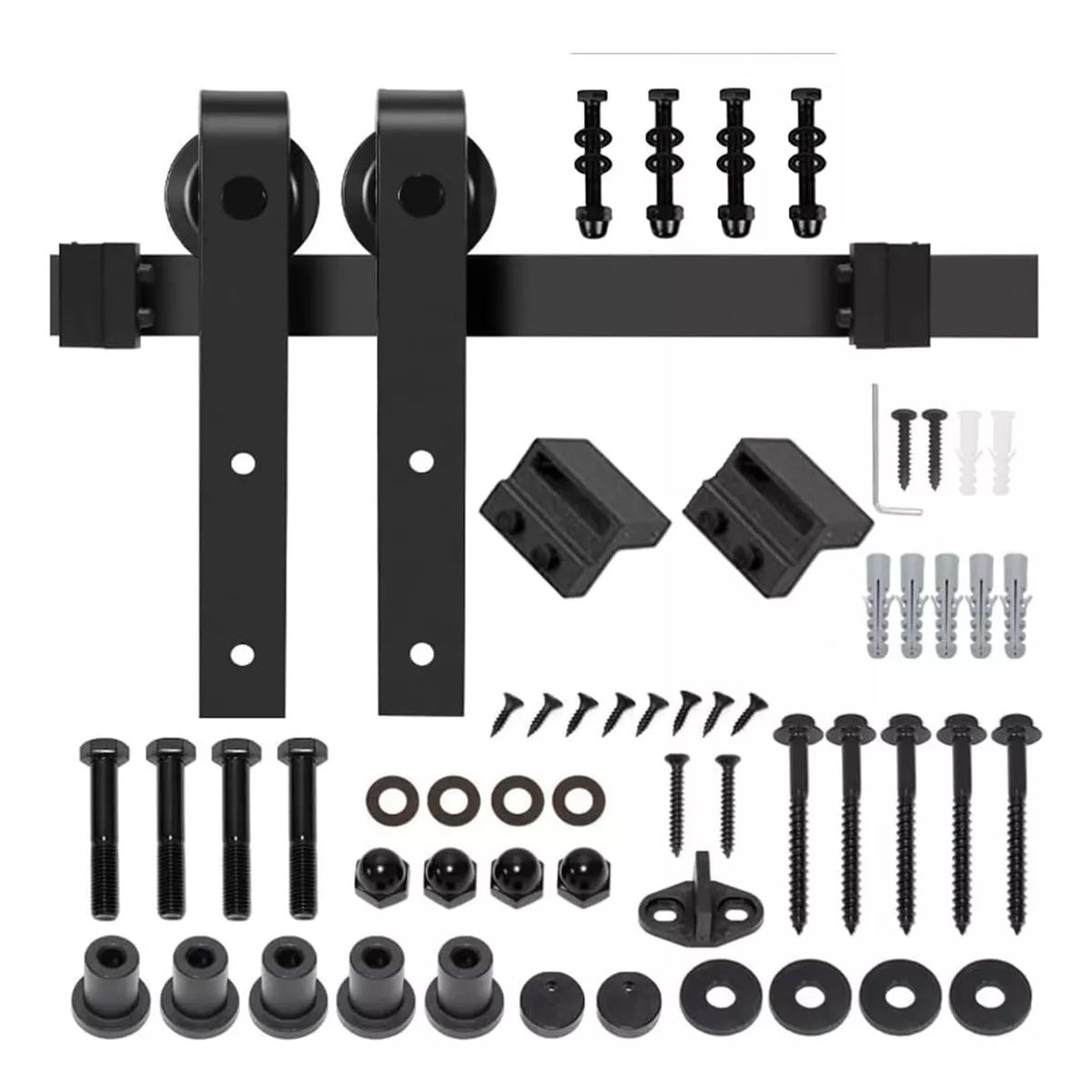 BLUEDREAMER - Kit De Herrajes Para Puerta Corredera De Granero De 15m5ft