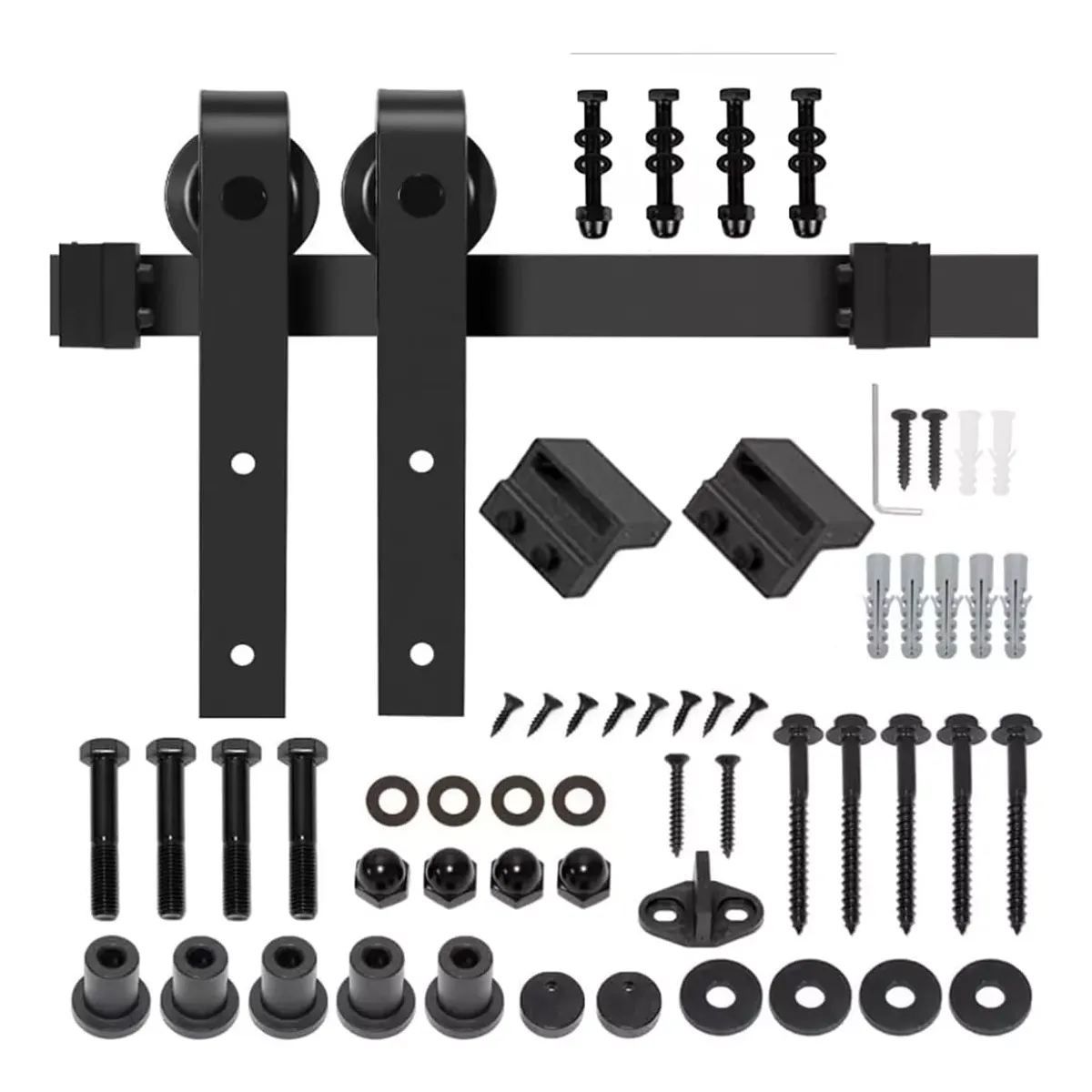 BLUEDREAMER - Kit De Herrajes Para Puerta Corredera De Granero De 15m5ft