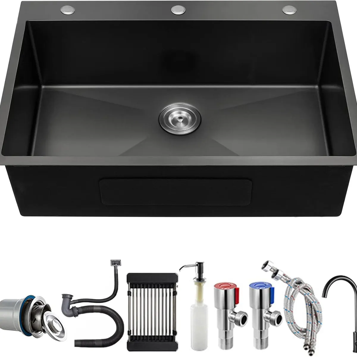 BLUEDREAMER - Fregadero de cocina de una cubeta de acero inoxidable 304 75x45x20cm