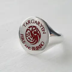 GENERICO - Anillo de plata Dragones de Serie de TV