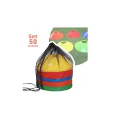 GENERICO - Set 50 Conos Agilidad Juego Entrenamiento Futbol Colores