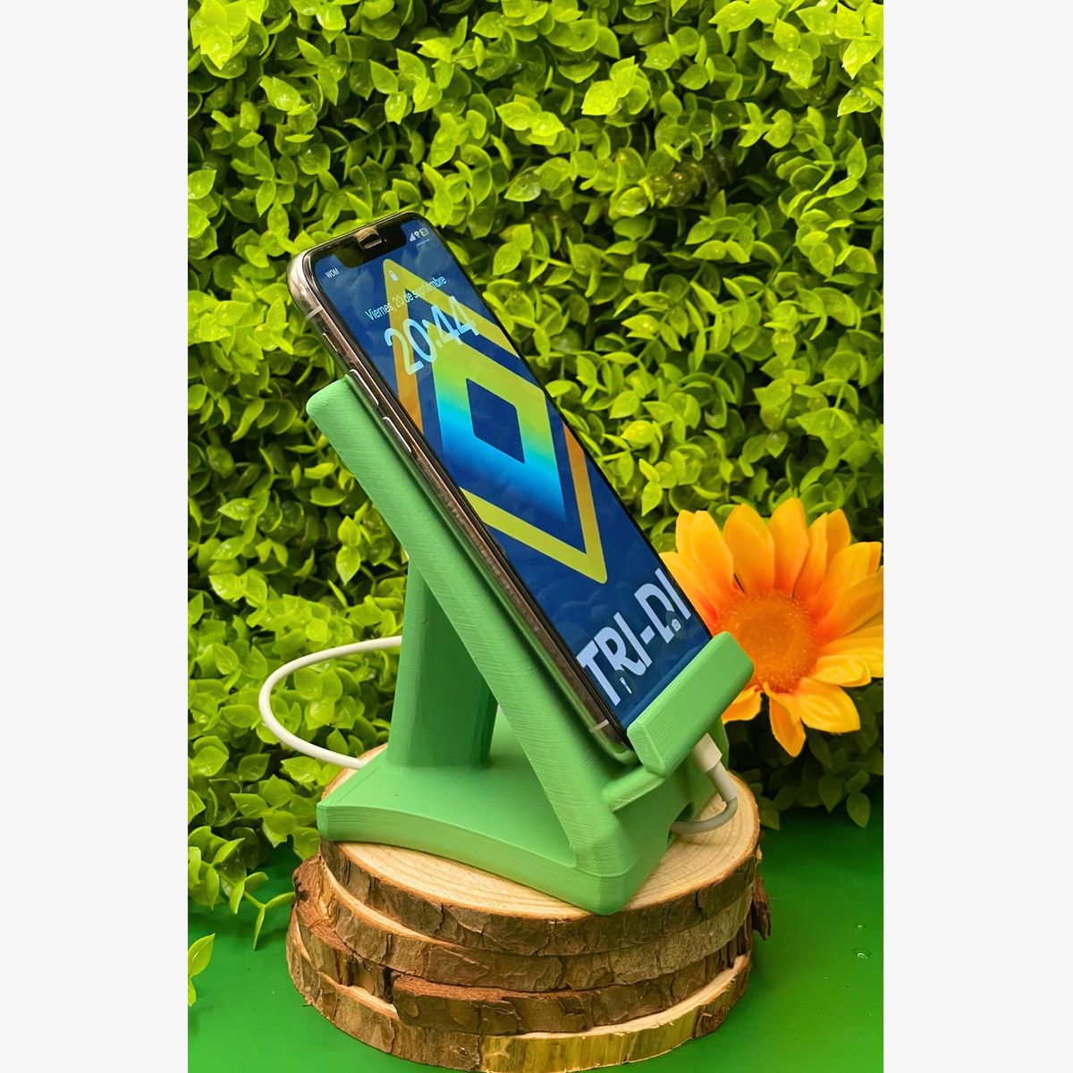 GENERICO - EcoHolder - Soporte Celular Base Verde Palta