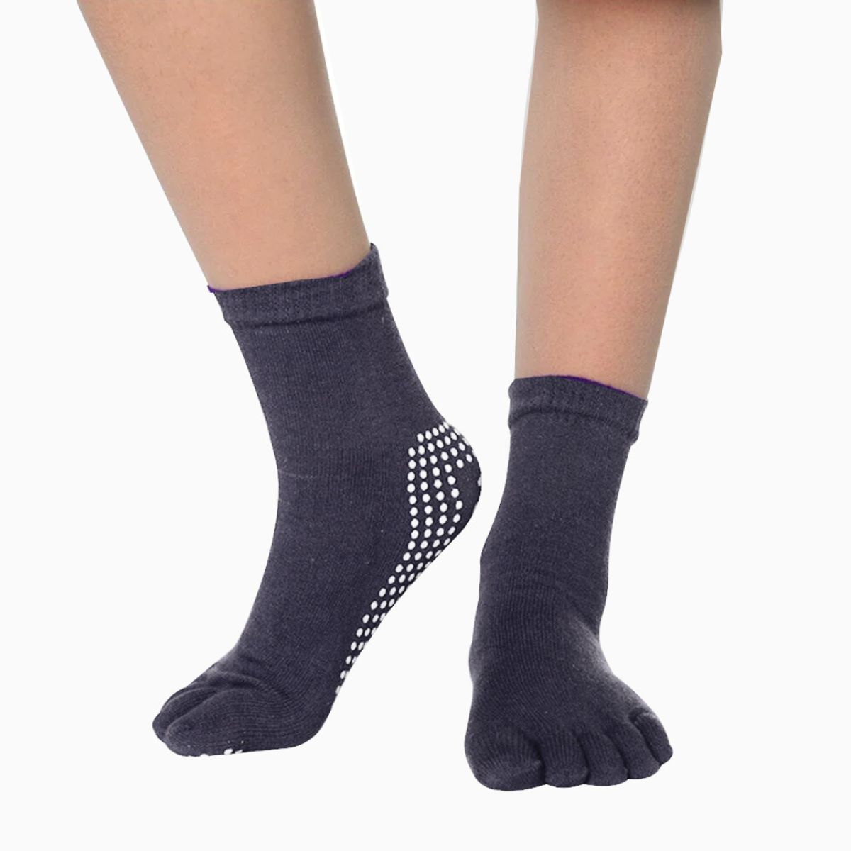 ORCUS - PAR DE CALCETINES DE YOGA CON DEDOS GRIS