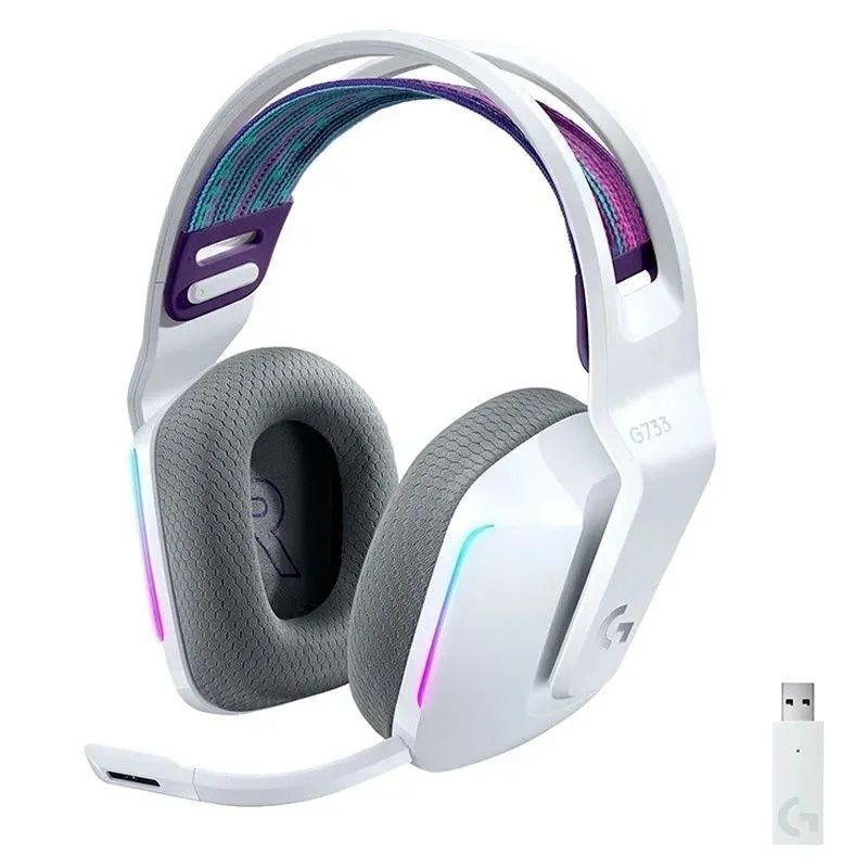 LOGITECH - Audifonos Gamer inalambricos Logitech G733 con micrófono Blanco