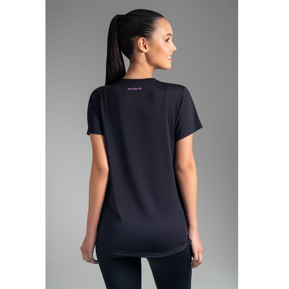 ULTIMATE - ULTIMATE POLERA MC SPORT MUJER BLACK