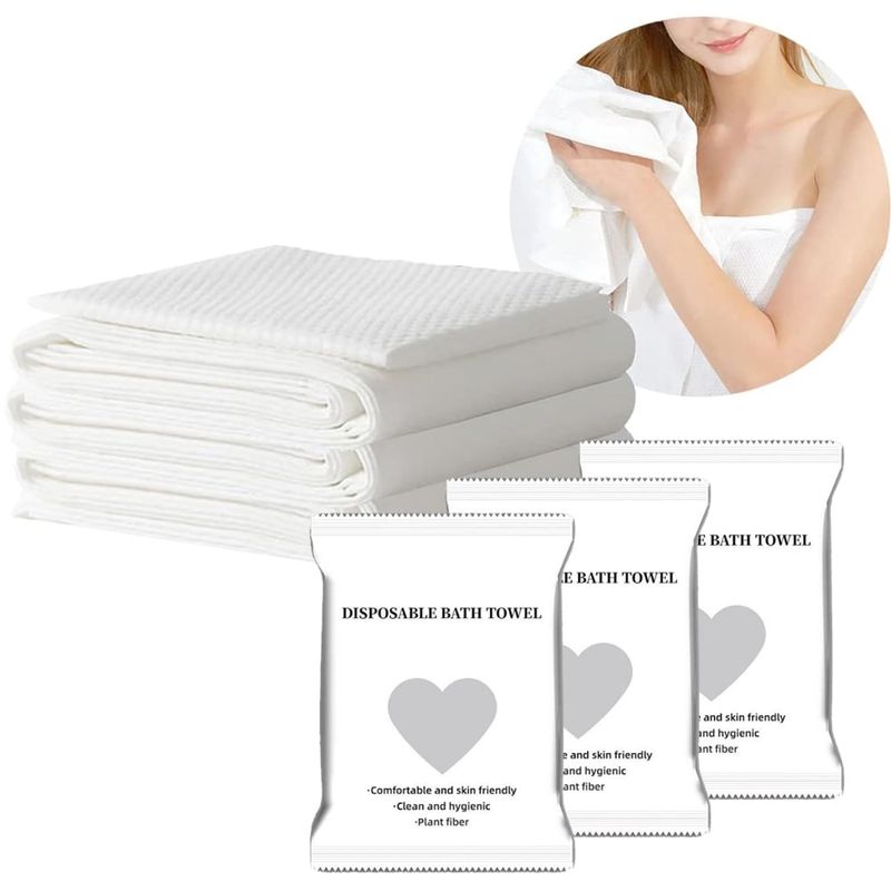 MIABU - Pack Toallas desechables para cuerpo baño 140 x 70 cms