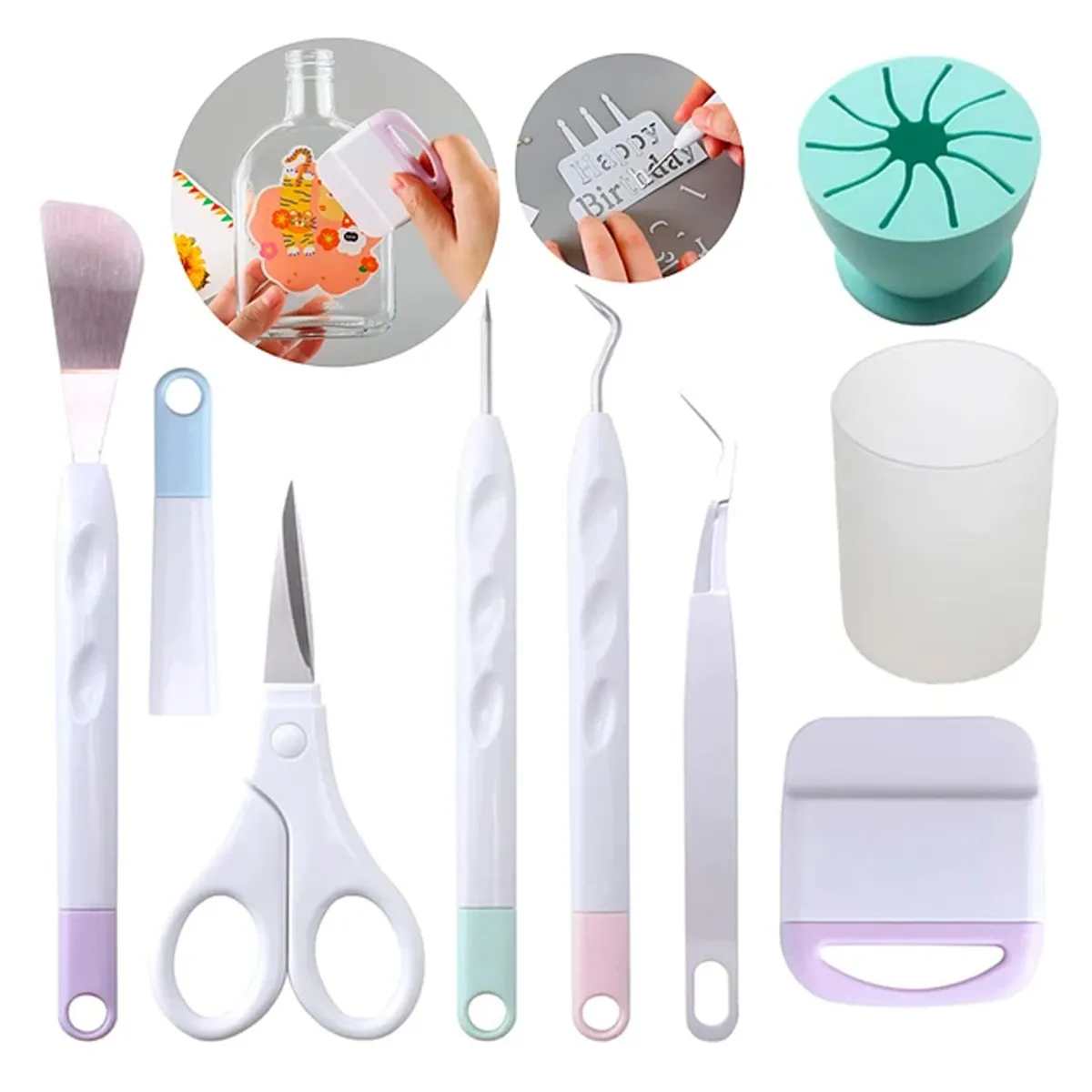 GENERICO - Kit Herramientas Para Vinilo Cameo Cricut Calcomanía 8pcs