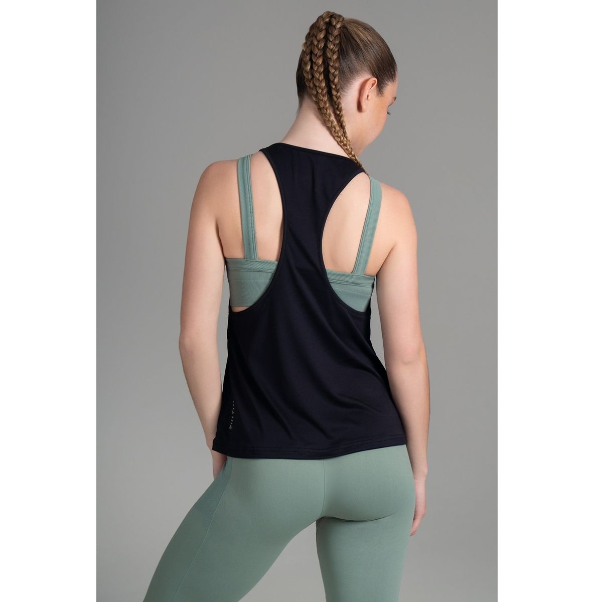 ULTIMATE - ULTIMATE POLERA SM SPORT MUJER BLACK MILITARY